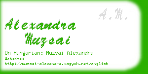 alexandra muzsai business card